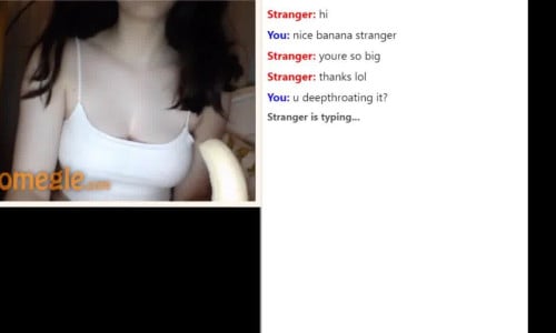 Omegle Teen Sucks And Throats Banana (non nude)
