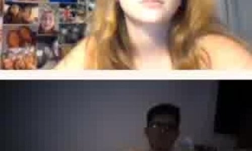 Omegle Blonde domina girl