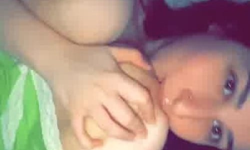 Zucchini.Angst Sucks On Her Own Tits