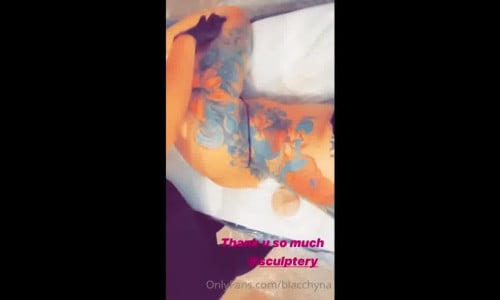 Blac Chyna Gets Her Body Oiled Up