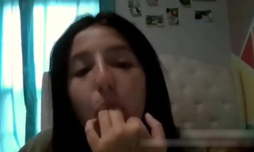 Pounding Her Pussy on Webcam + Orgasm 🔊