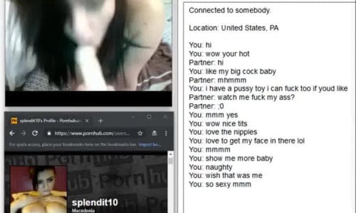Omegle cute girl begs for assfuck