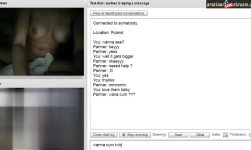 Omegle girl reveals great boobs and a red dildo