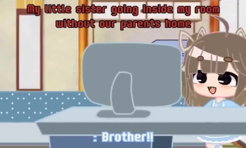 Brother and little sister having sex