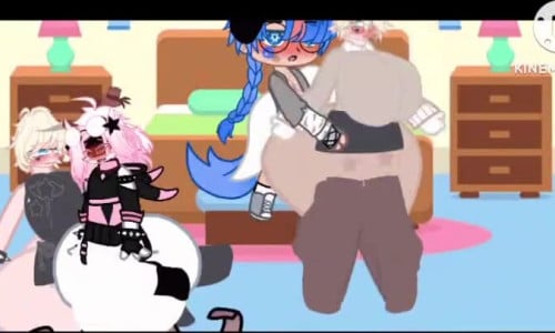 Requsted for nightmare | fucking two hot girls and cutie femboy