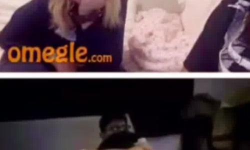 Two girls on Omegle watch him jerk off