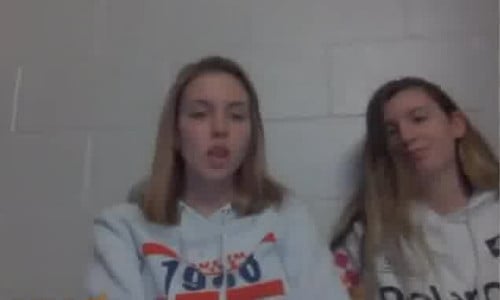 two girls fooling around on omelge