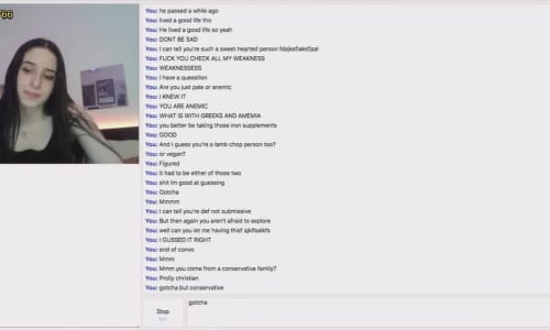 Found Greek white chick Omegle video on Internet