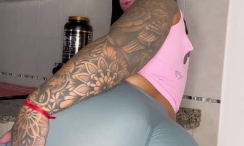 Thick Latina Farting In Gray Shorts
