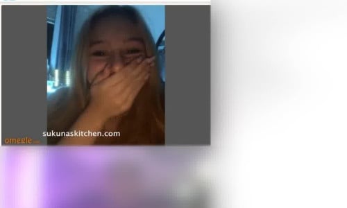 PAWG Omegle blonde flash tits and ass