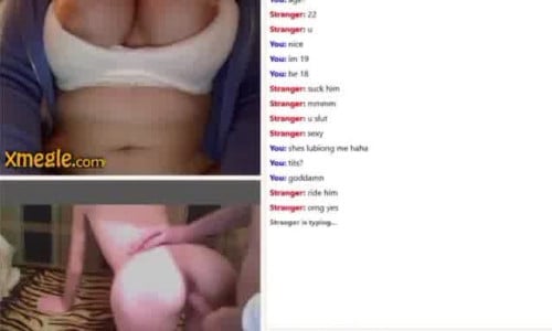 The couple is having sex and the girl is masturbat