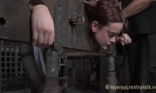 Hazel Roze Spanked and Fucked In Pillory